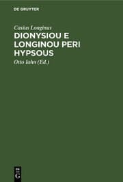 Cover von Dionysiou e Longinou Peri hypsous