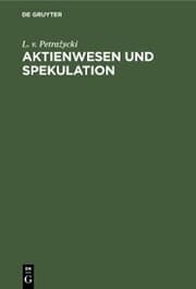 Cover von Aktienwesen und Spekulation
