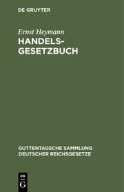 Cover von Handelsgesetzbuch