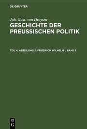 Cover von Friedrich Wilhelm I, Band 1