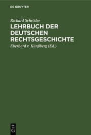 Cover von Lehrbuch der deutschen Rechtsgeschichte