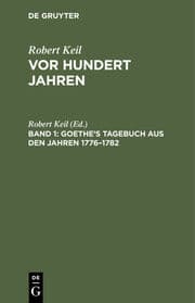 Cover von Goethe's Tagebuch aus den Jahren 1776-1782