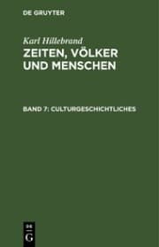 Cover von Culturgeschichtliches