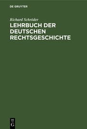 Cover von Lehrbuch der deutschen Rechtsgeschichte