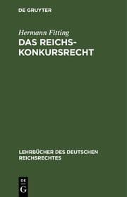 Cover von Das Reichs-Konkursrecht