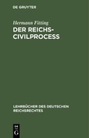 Cover von Der Reichs-Civilproceß
