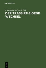 Cover von Der Trassirt-eigene Wechsel