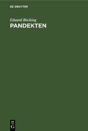 Cover von Pandekten