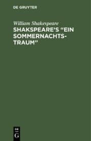 Cover von Shakspeare's 'Ein Sommernachtstraum'