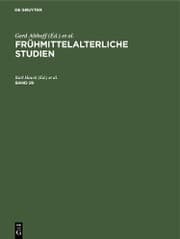 Cover von Frühmittelalterliche Studien. Band 29
