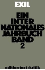 Cover von Erinnerungen ans Exil - kritische Lektüre der Autobiographien nach 1933 und andere Themen