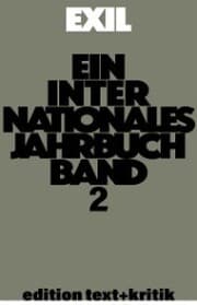 Cover von Erinnerungen ans Exil - kritische Lektüre der Autobiographien nach 1933 und andere Themen