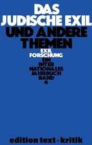 Cover von Das jüdische Exil und andere Themen