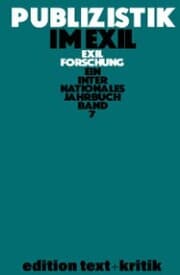 Cover von Publizistik im Exil und andere Themen