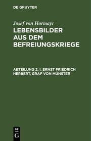 Cover von I. Ernst Friedrich Herbert, Graf von Münster