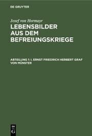 Cover von I. Ernst Friedrich Herbert Graf von Münster