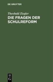 Cover von Die Fragen der Schulreform