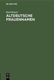 Cover von Altdeutsche Frauennamen