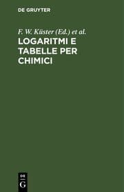 Cover von Logaritmi e Tabelle per Chimici