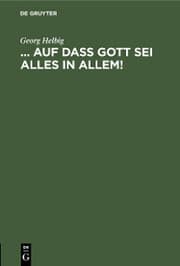 Cover von ... auf daß Gott sei Alles in Allem!