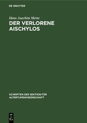 Cover von Der Verlorene Aischylos