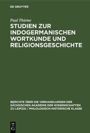 Cover von Studien zur indogermanischen Wortkunde und Religionsgeschichte