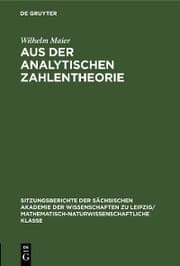 Cover von Aus der analytischen Zahlentheorie