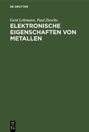 Cover von Elektronische Eigenschaften von Metallen