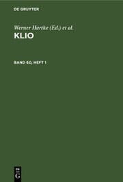 Cover von Klio. Band 60, Heft 1