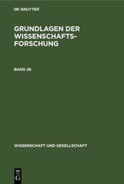 Cover von Grundlagen der Wissenschaftsforschung