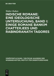 Cover von Einige Romane Bankim Chatterjees und Rabindranath Tagores