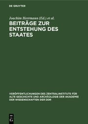 Cover von Beiträge zur Entstehung des Staates
