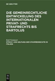 Cover von Die Geltung der Stammesrechte in Italien