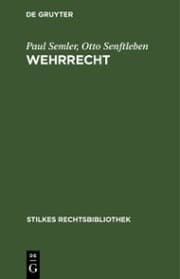 Cover von Wehrrecht