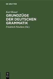 Cover von Grundzüge der deutschen Grammatik