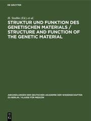 Cover von Struktur und Funktion des Genetischen Materials / Structure and Function of the Genetic Material