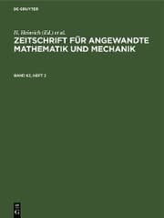 Cover von Zeitschrift für Angewandte Mathematik und Mechanik. Band 62, Heft 2