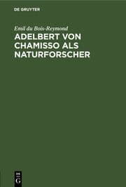 Cover von Adelbert von Chamisso als Naturforscher