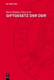Cover von Giftgesetz der DDR
