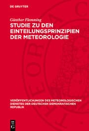 Cover von Studie zu den Einteilungsprinzipien der Meteorologie