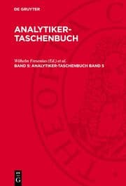 Cover von Analytiker-Taschenbuch. Band 5