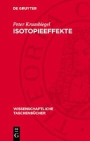 Cover von Isotopieeffekte