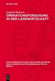 Cover von Operationsforschung in der Landwirtschaft