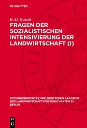 Cover von Fragen der sozialistischen Intensivierung der Landwirtschaft (I)