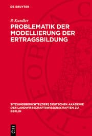 Cover von Problematik der Modellierung der Ertragsbildung