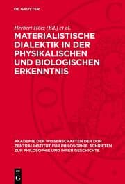 Cover von Materialistische Dialektik in der physikalischen und biologischen Erkenntnis