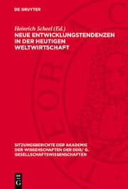 Cover von Neue Entwicklungstendenzen in der heutigen Weltwirtschaft
