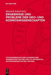 Cover von Ergebnisse und Probleme der Geo- und Kosmoswissenschaften