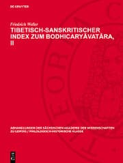 Cover von Tibetisch-sanskritischer Index zum Bodhicary¿vat¿ra, II