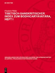 Cover von Tibetisch-sanskritischer Index zum Bodhicary¿vat¿ra, Heft I